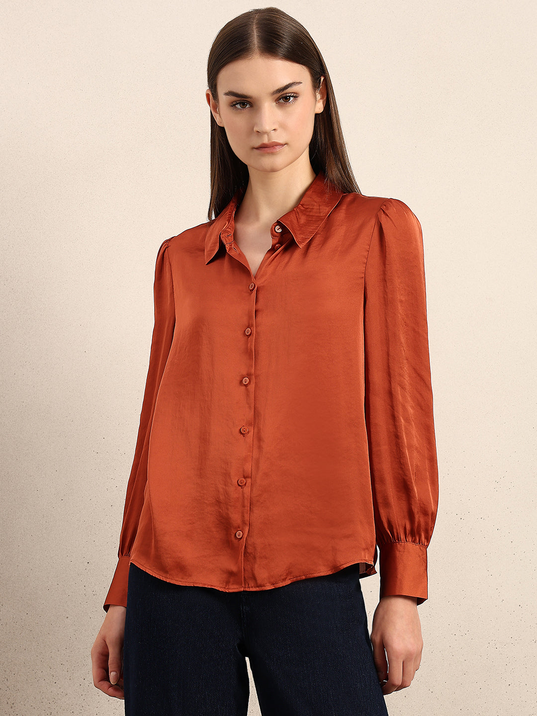 Rust Full Sleeves Shirt