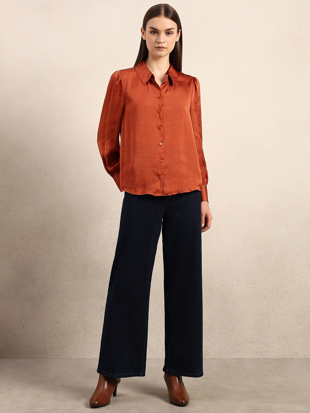 Rust Full Sleeves Shirt