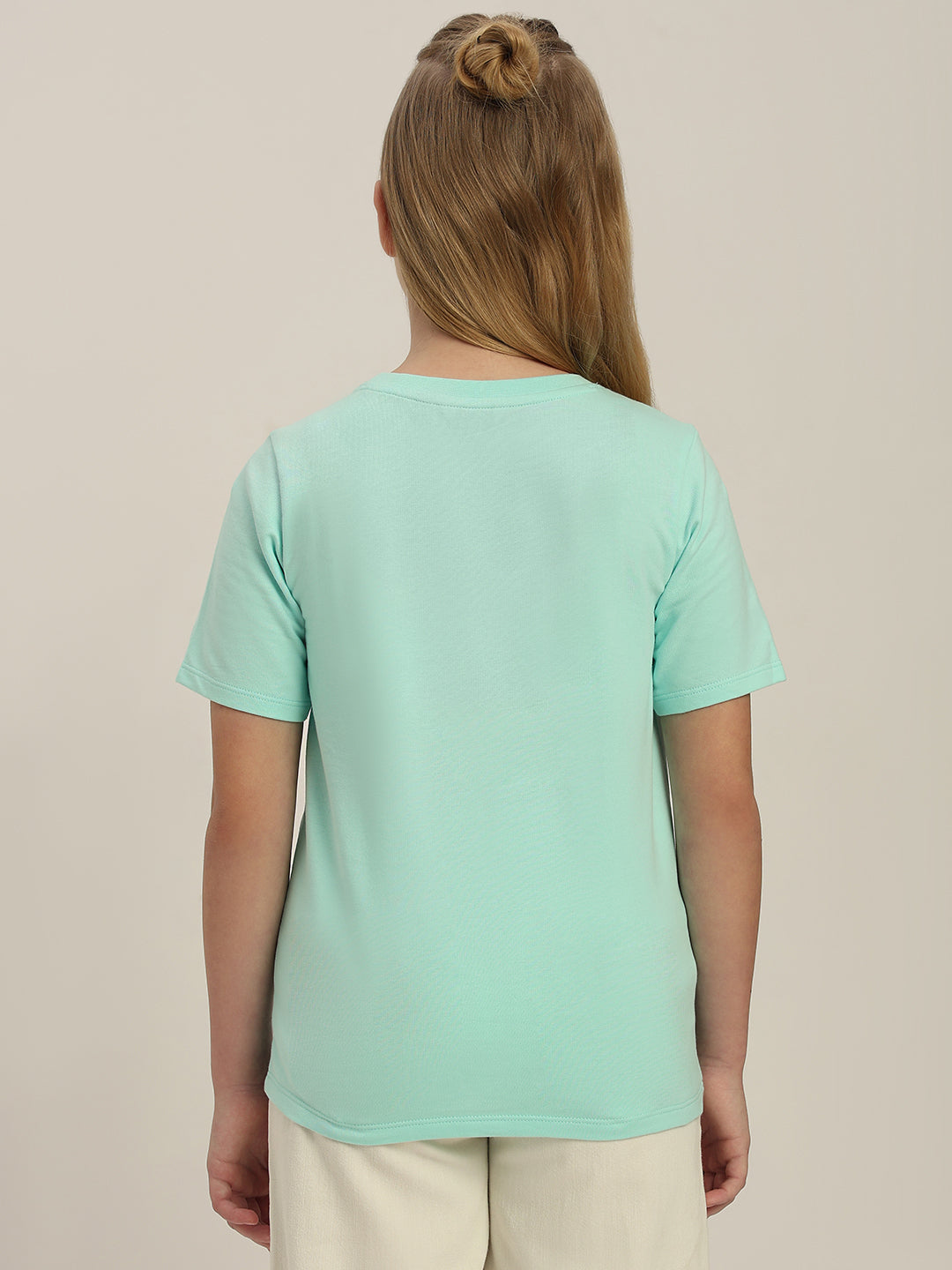 GIRLS Mint Green Silver Foil Print T-shirt