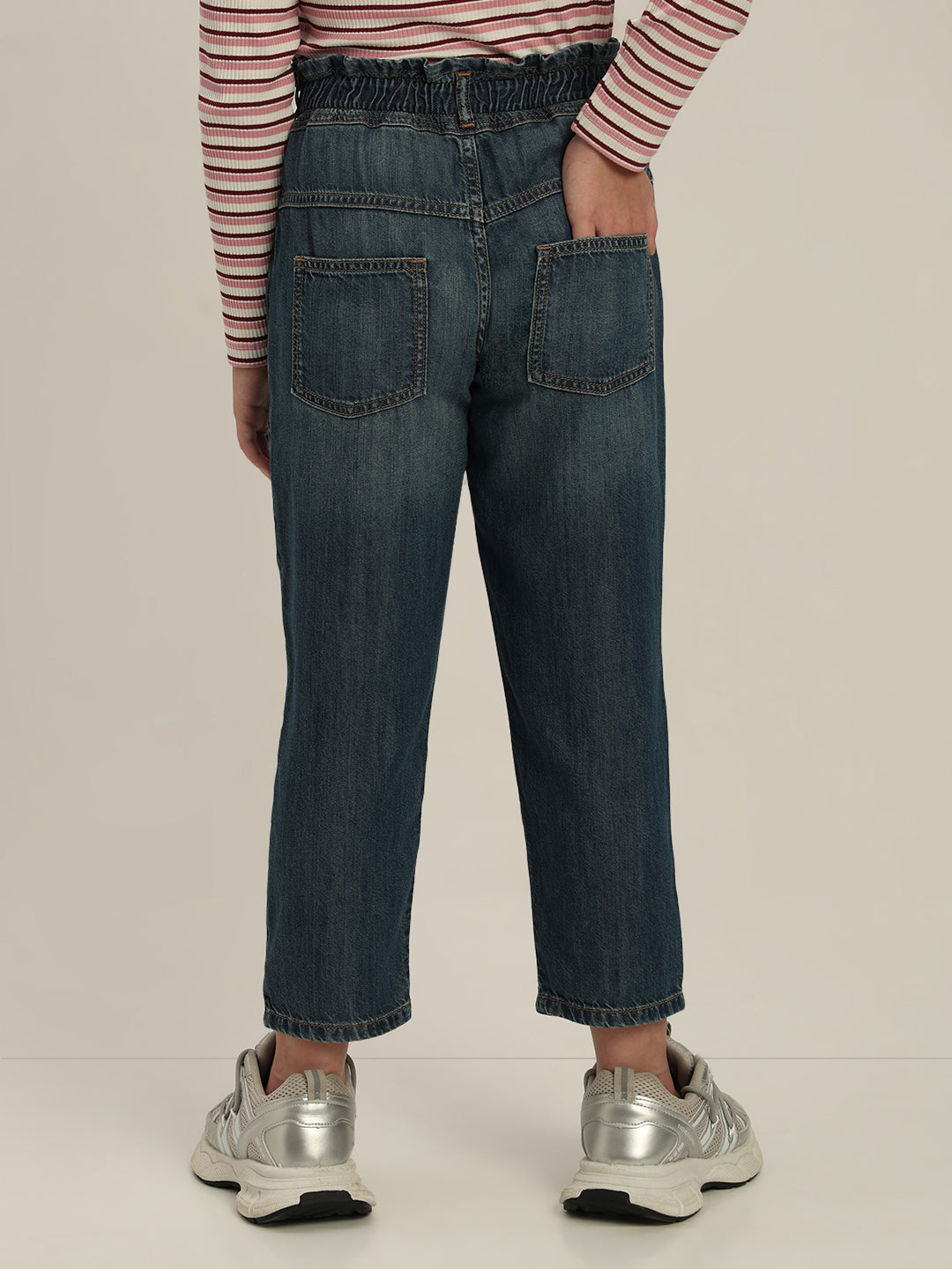 GIRL Dark Wash Mom Fit Jeans