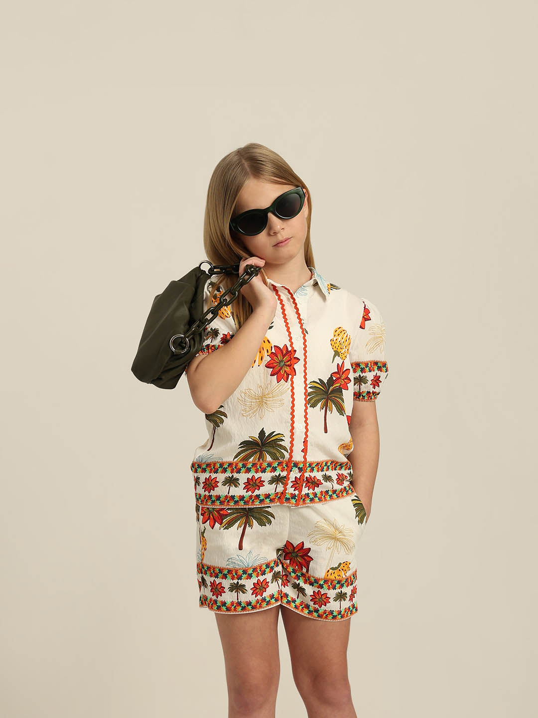 GIRLS Tropical Print Shirt