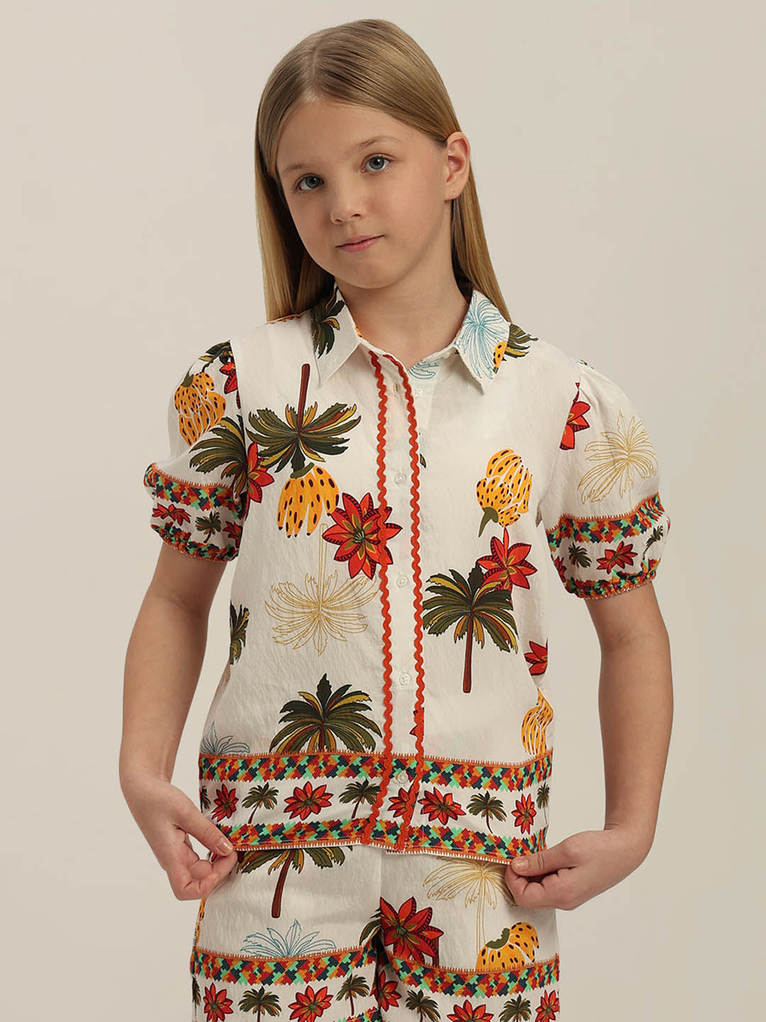 GIRLS Tropical Print Shirt