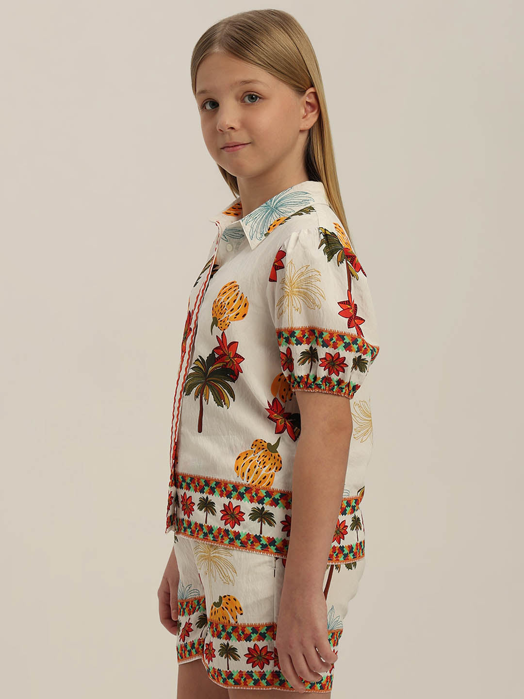 GIRLS Tropical Print Shirt