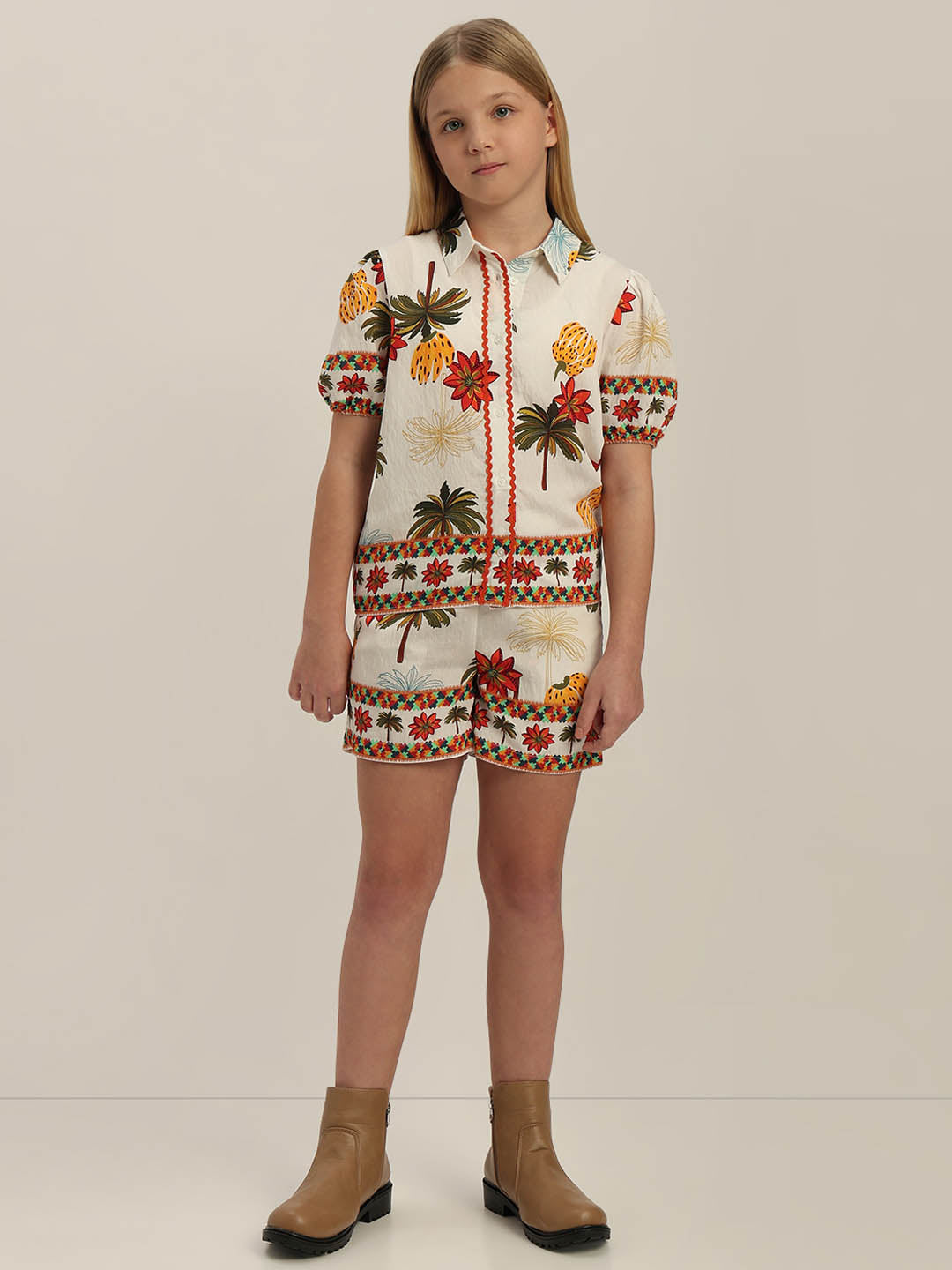 GIRLS Tropical Print Shirt
