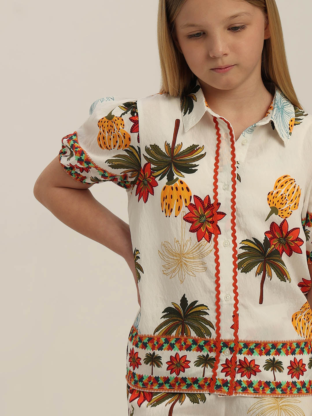 GIRLS Tropical Print Shirt