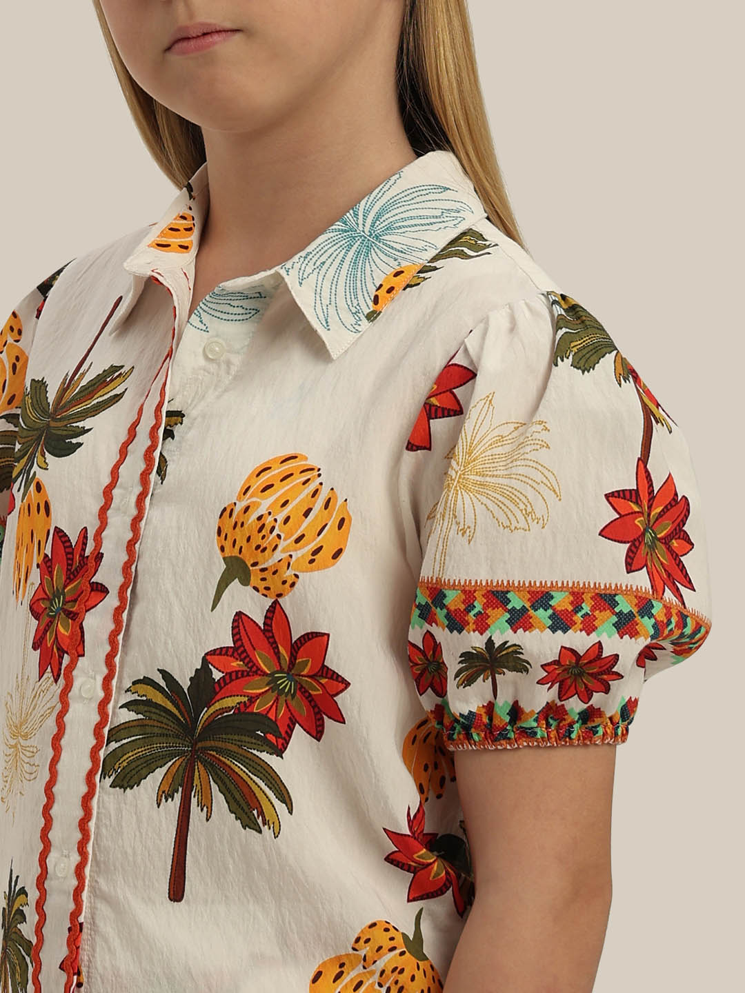 GIRLS Tropical Print Shirt