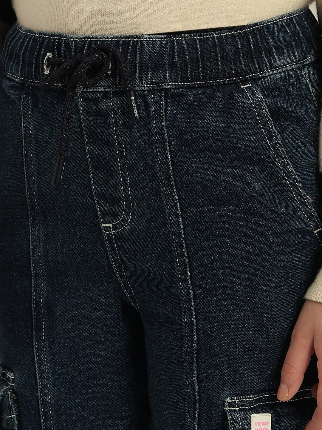 GIRLS Mom Fit Cargo Jeans