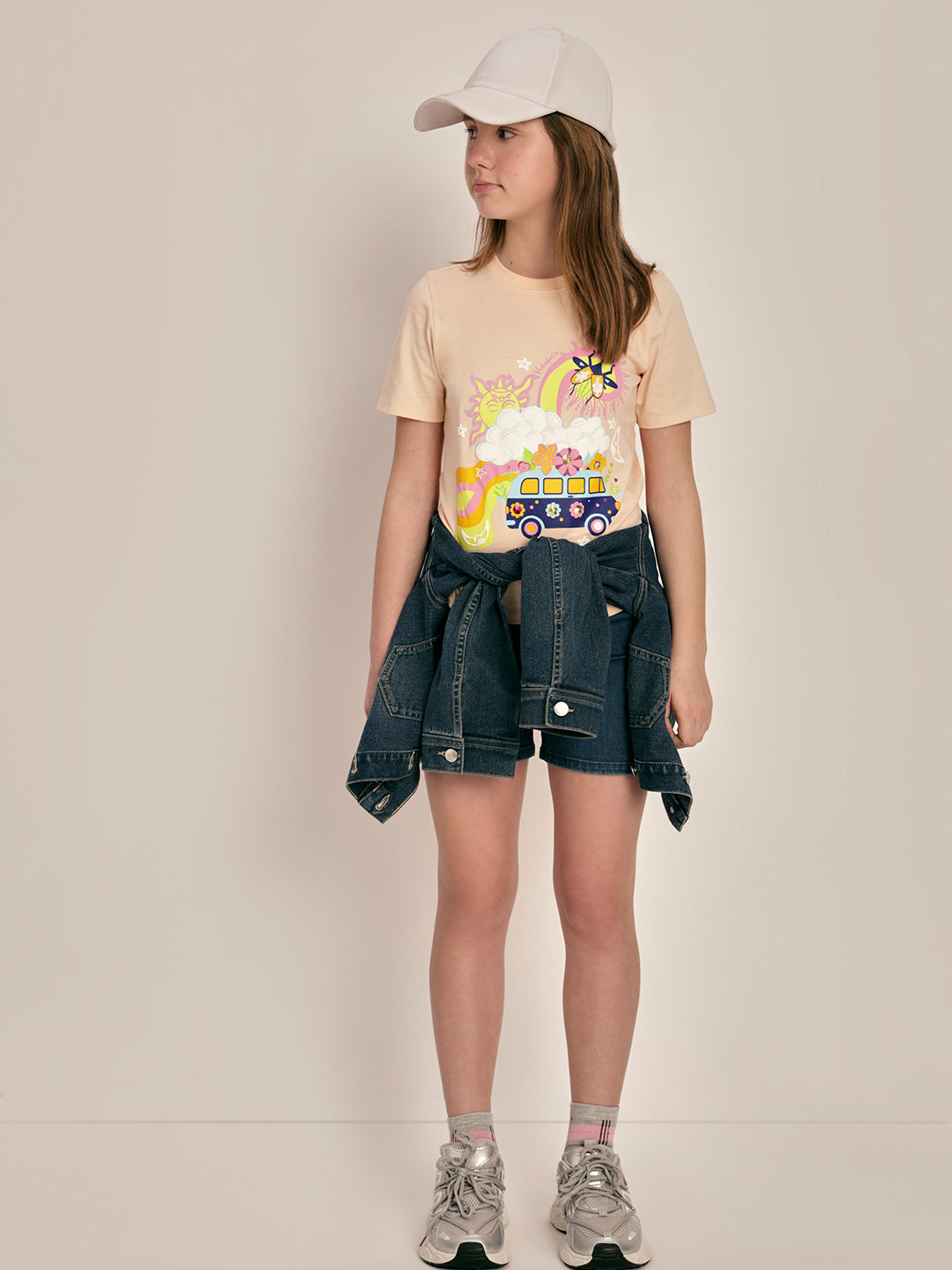 Girls Graphic Print Cotton T-shirt