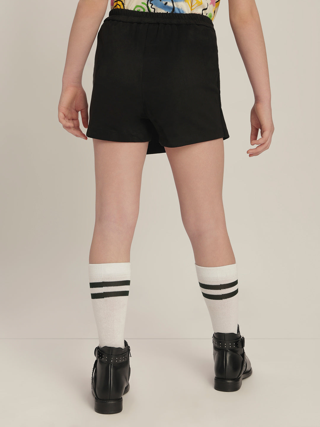 Girls Black Mini Skort