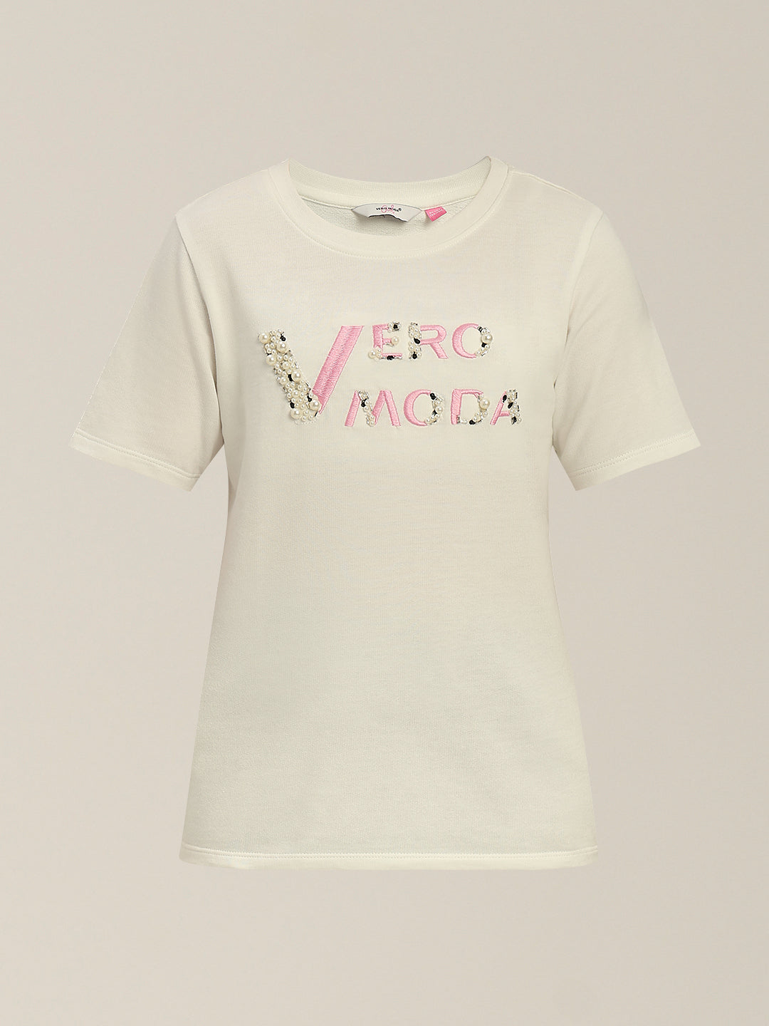 GIRLS White Embellished Logo T-shirt