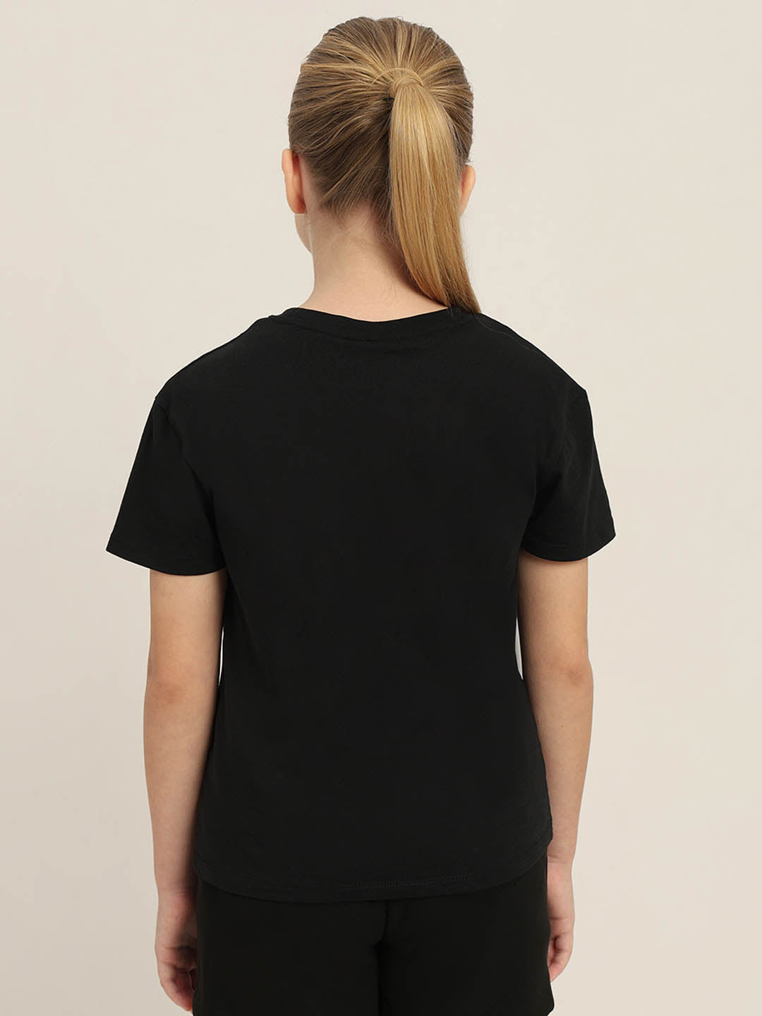 GIRLS Black Embellished T-shirt
