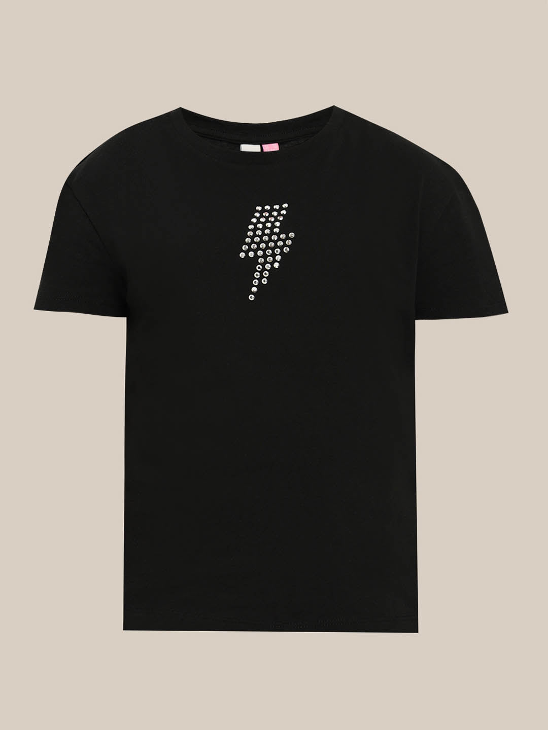 GIRLS Black Embellished T-shirt