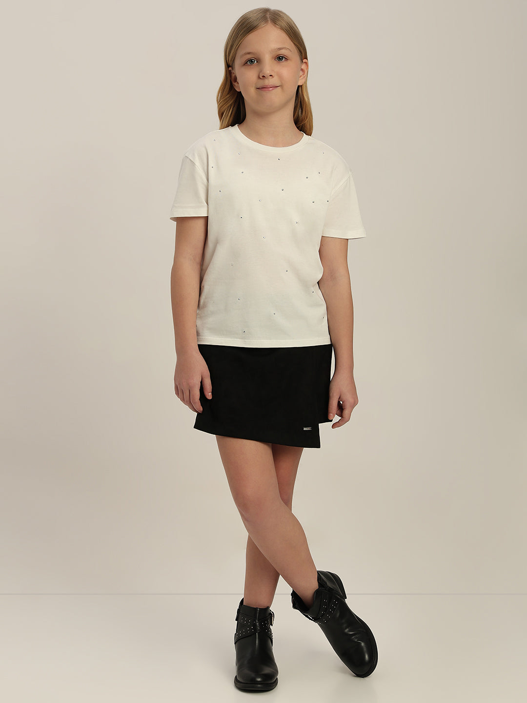 GIRLS White Embellished Top