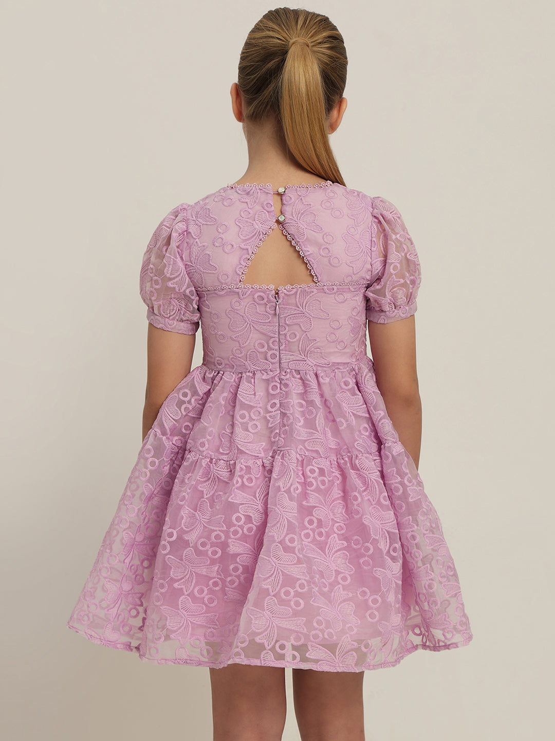 GIRL Lace Fit & Flare Dress