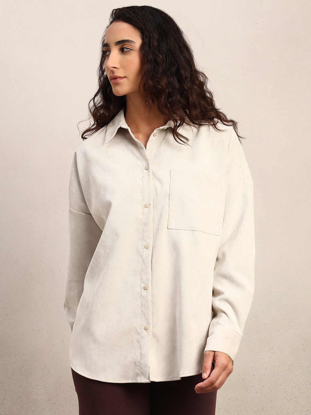 Cream Corduroy Shirt