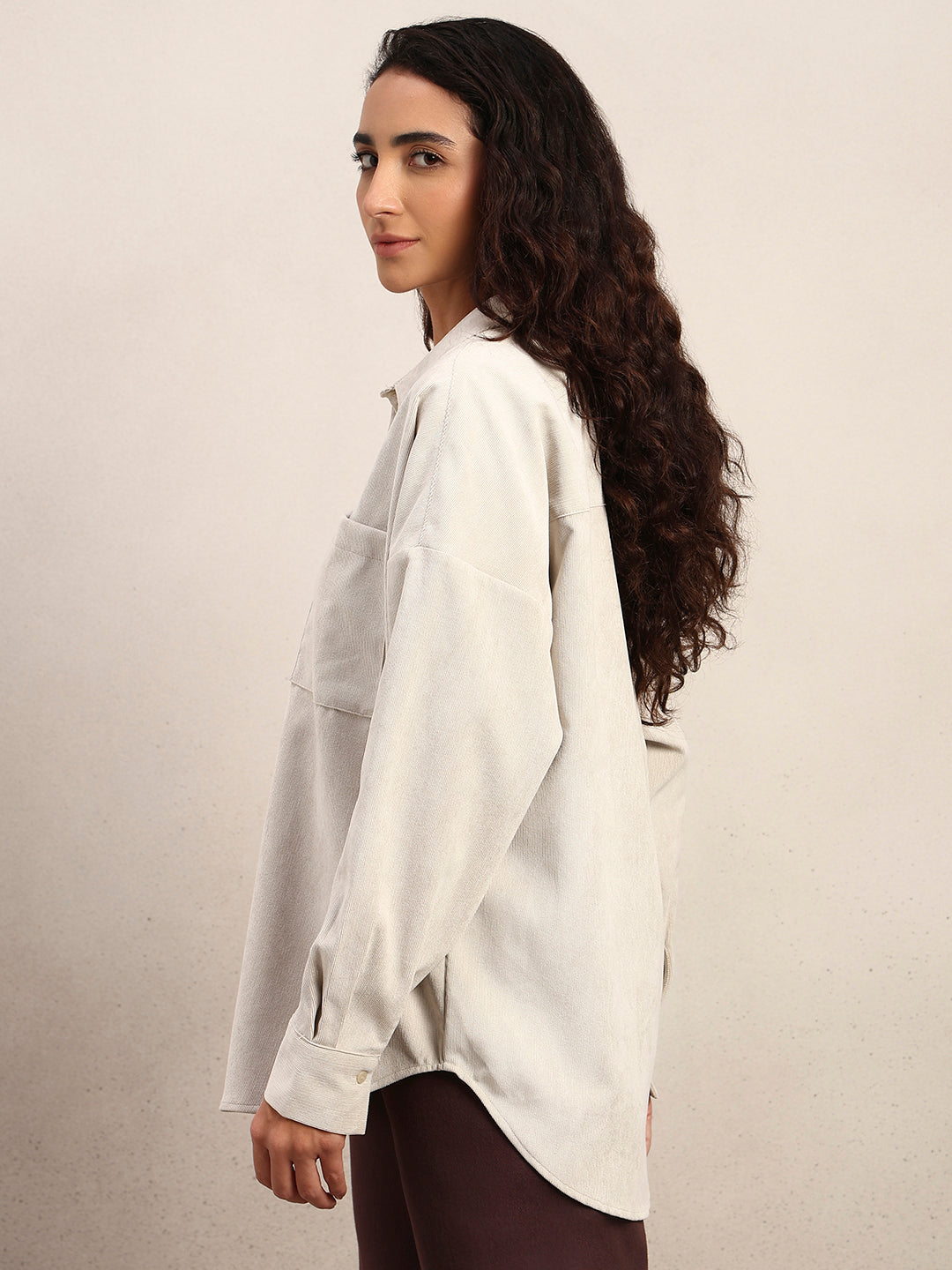 Cream Corduroy Shirt