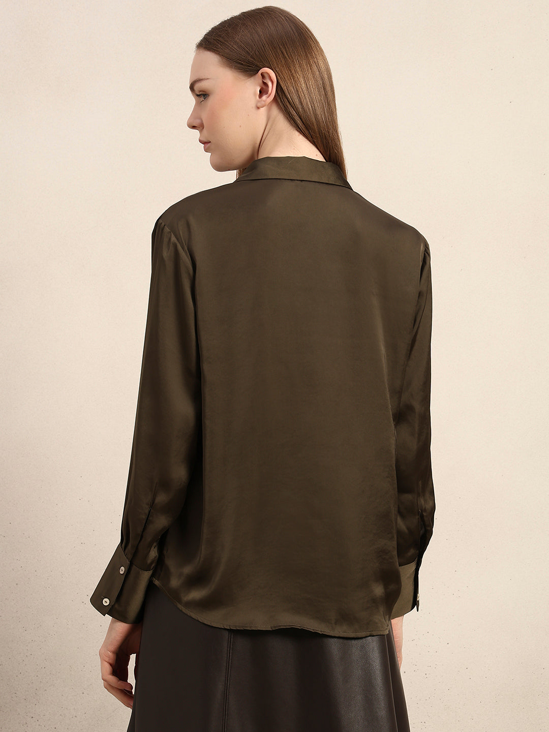Green Satin Shirt