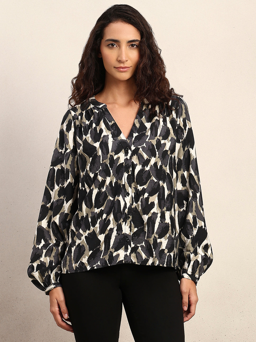 Abstract Animal Print Shirt