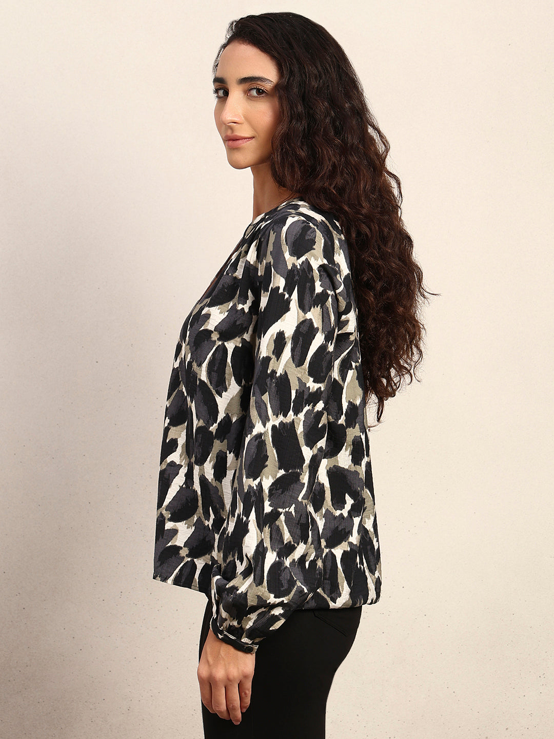 Abstract Animal Print Shirt