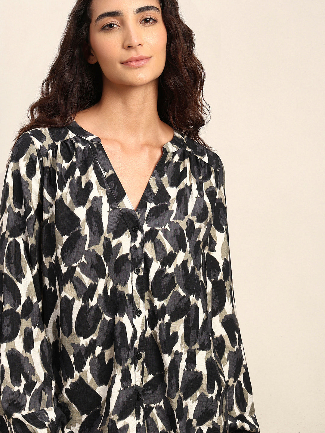 Abstract Animal Print Shirt