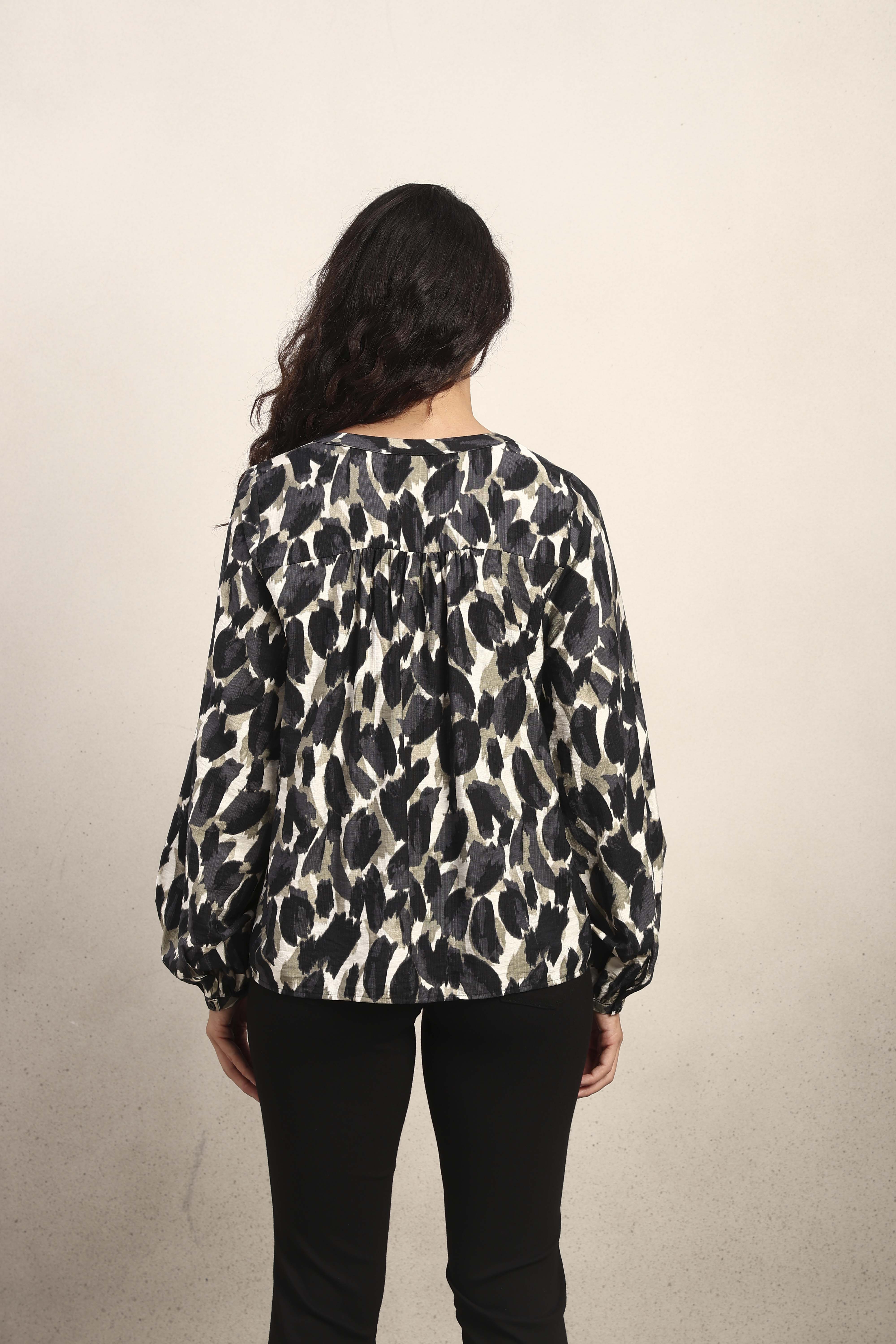 Abstract Animal Print Shirt