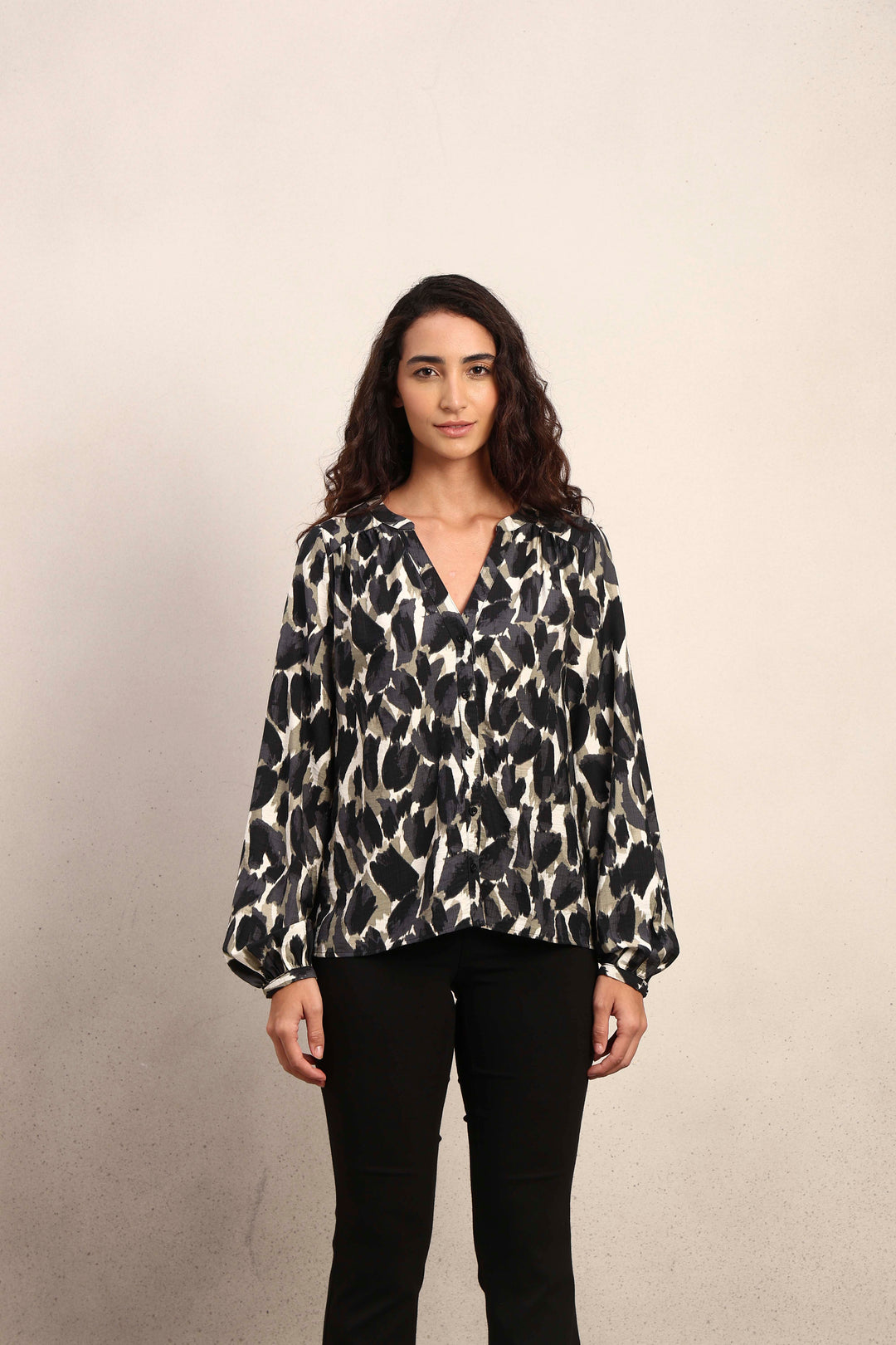 Abstract Animal Print Shirt