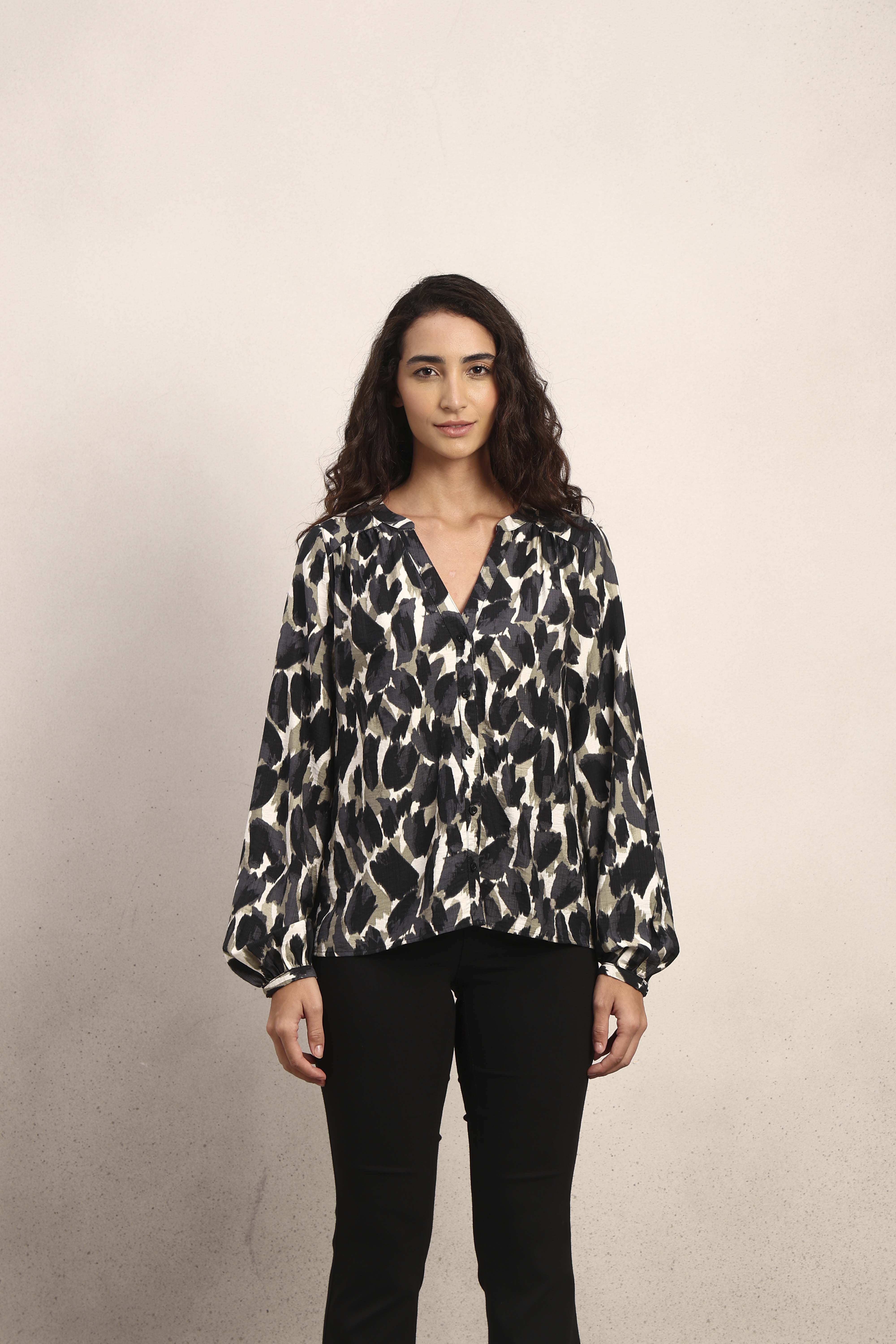 Abstract Animal Print Shirt