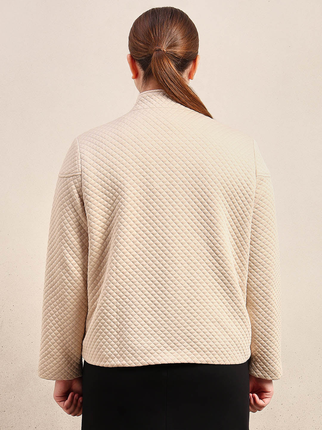CURVE Beige Quilted Jacket