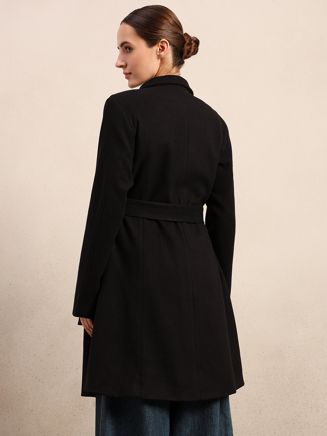Black Felt Long Jacket