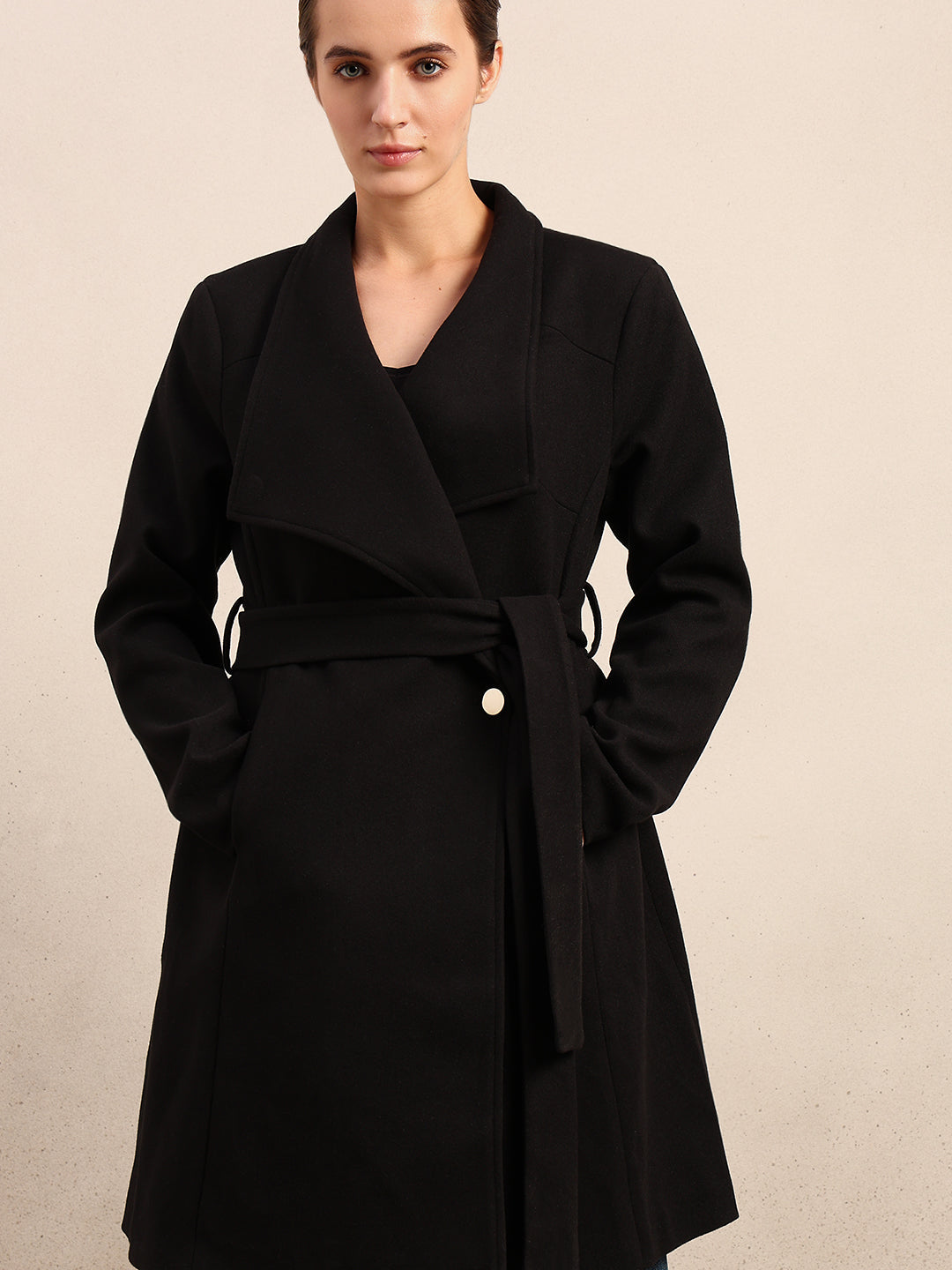 Black Felt Long Jacket