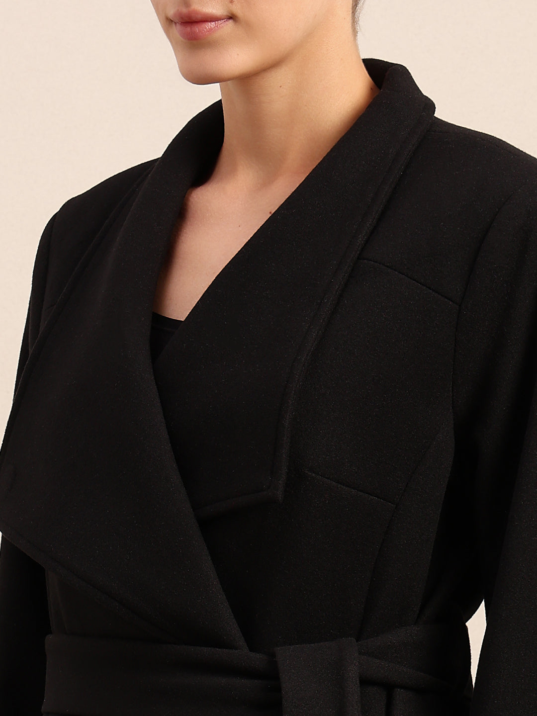 Black Felt Long Jacket