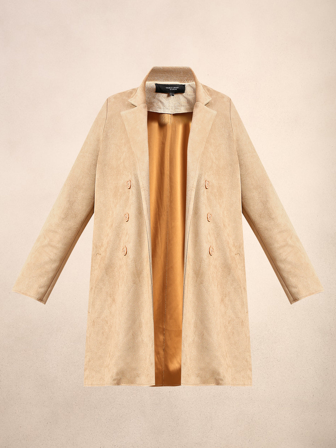 CURVE Brown Suede Overcoat
