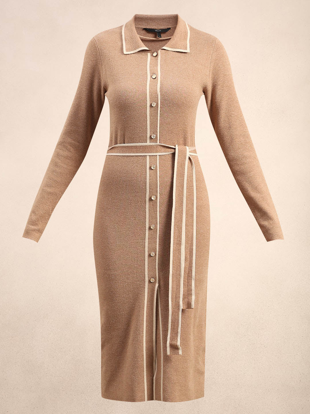 Knitted Midi Shirt Dress