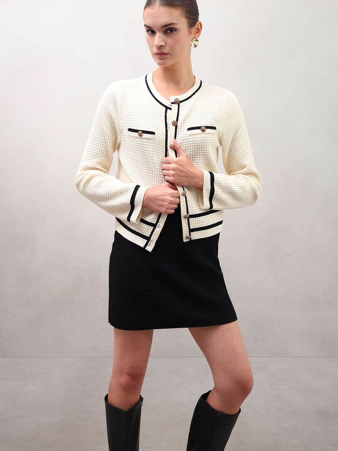 Textured Knit Cardigan