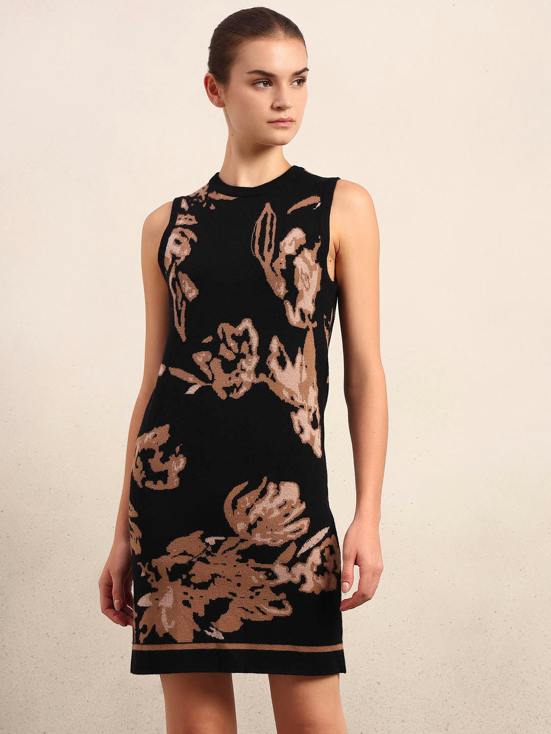 Floral Knitted Mini Dress