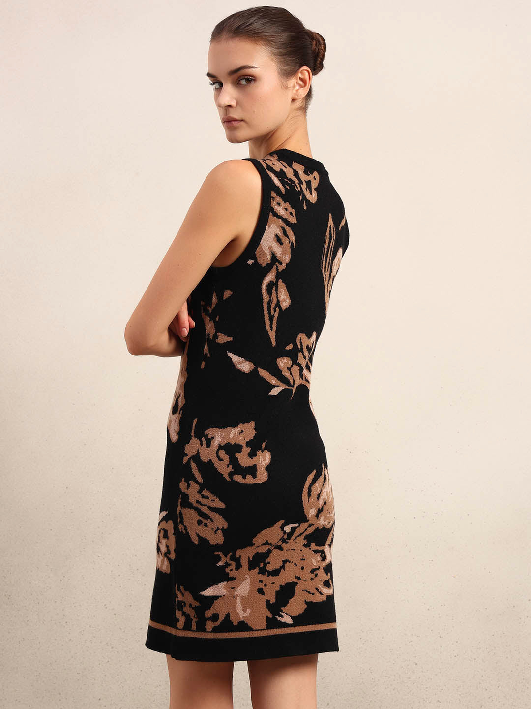 Floral Knitted Mini Dress