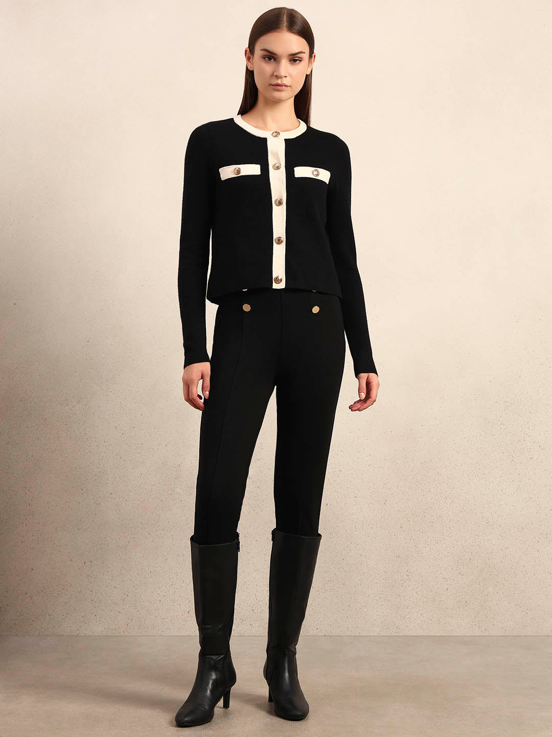 Black Knitted Cardigan