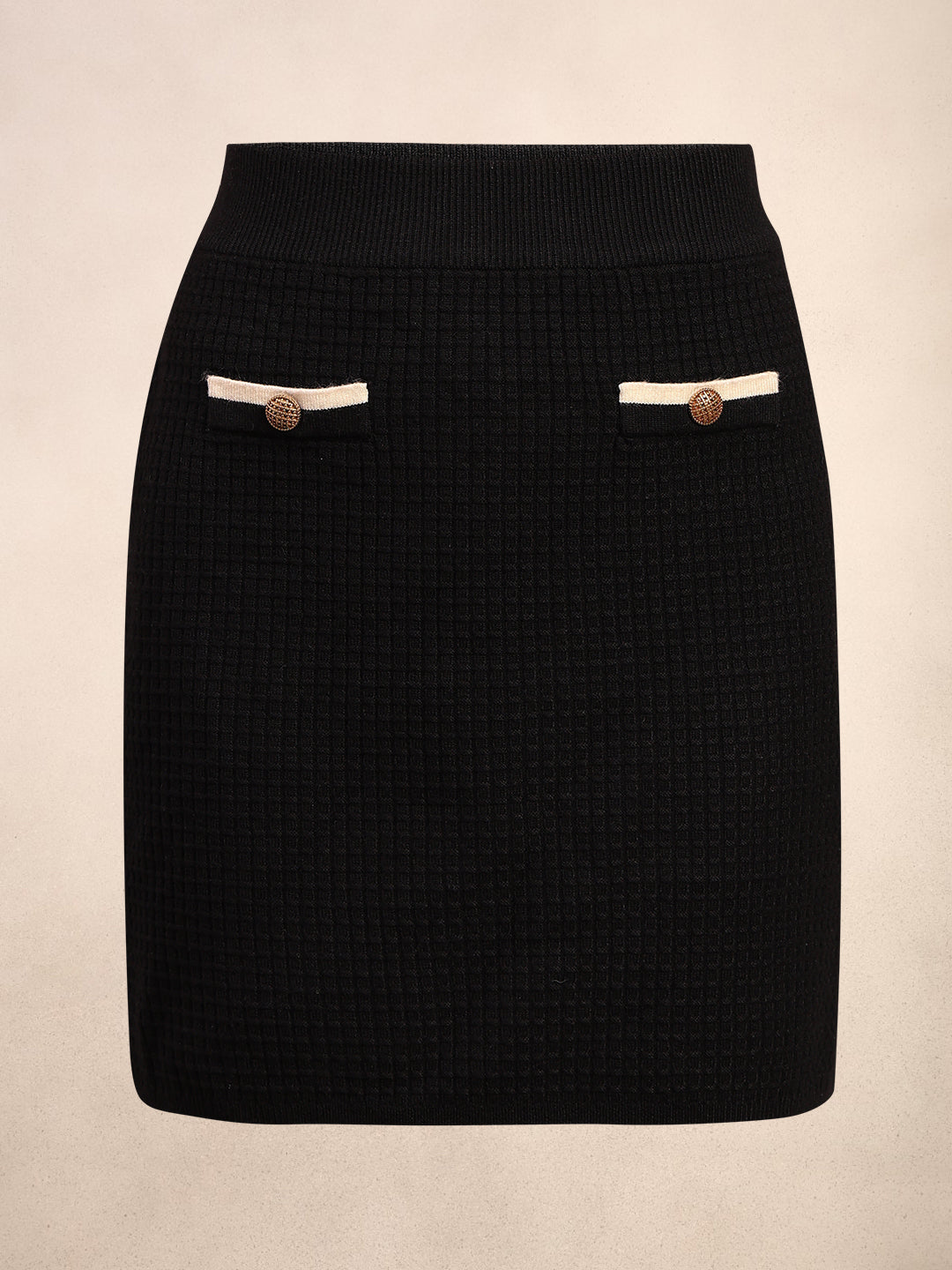 Button Detail Mini Skirt