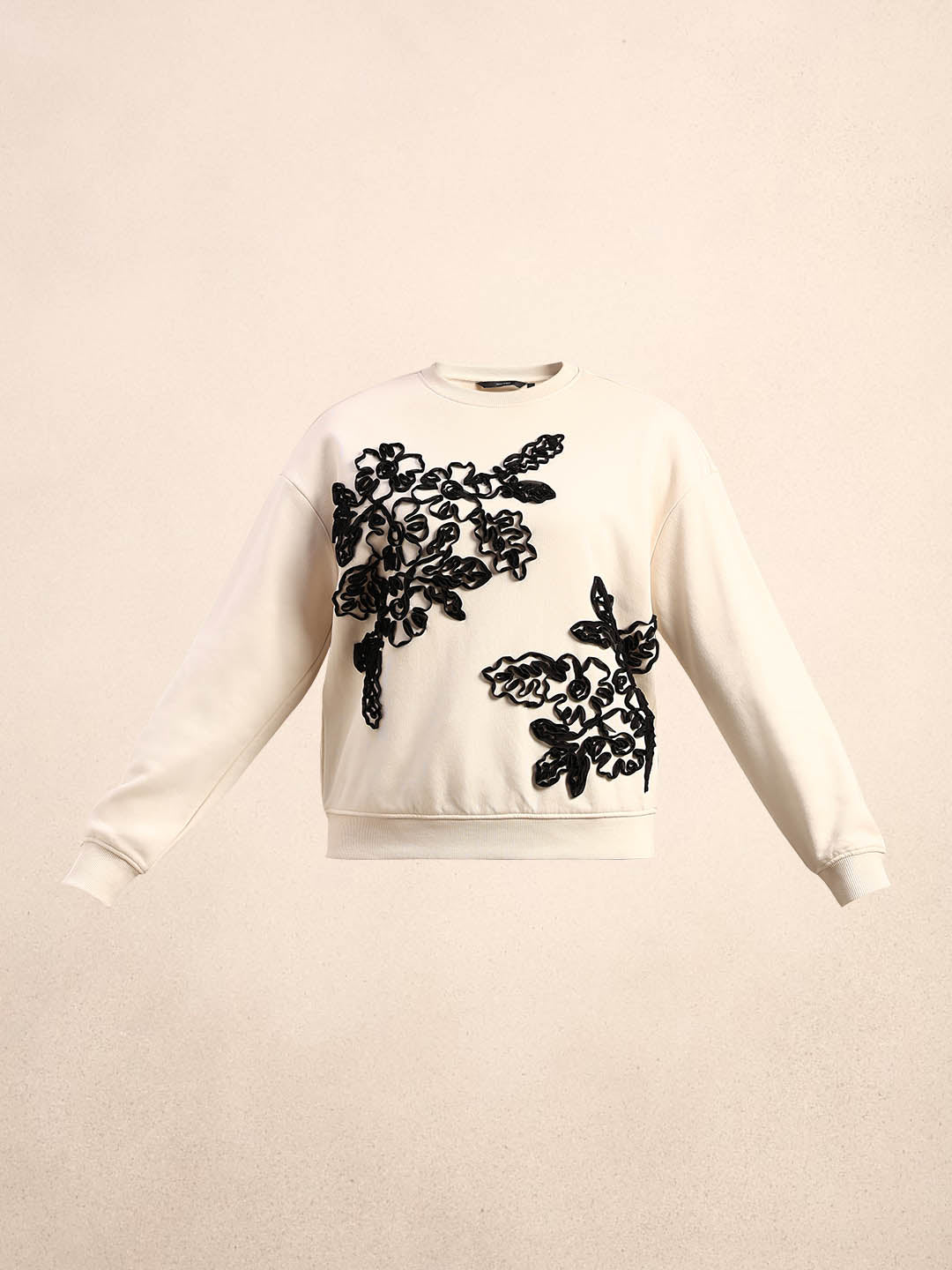 Floral Applique Sweatshirt