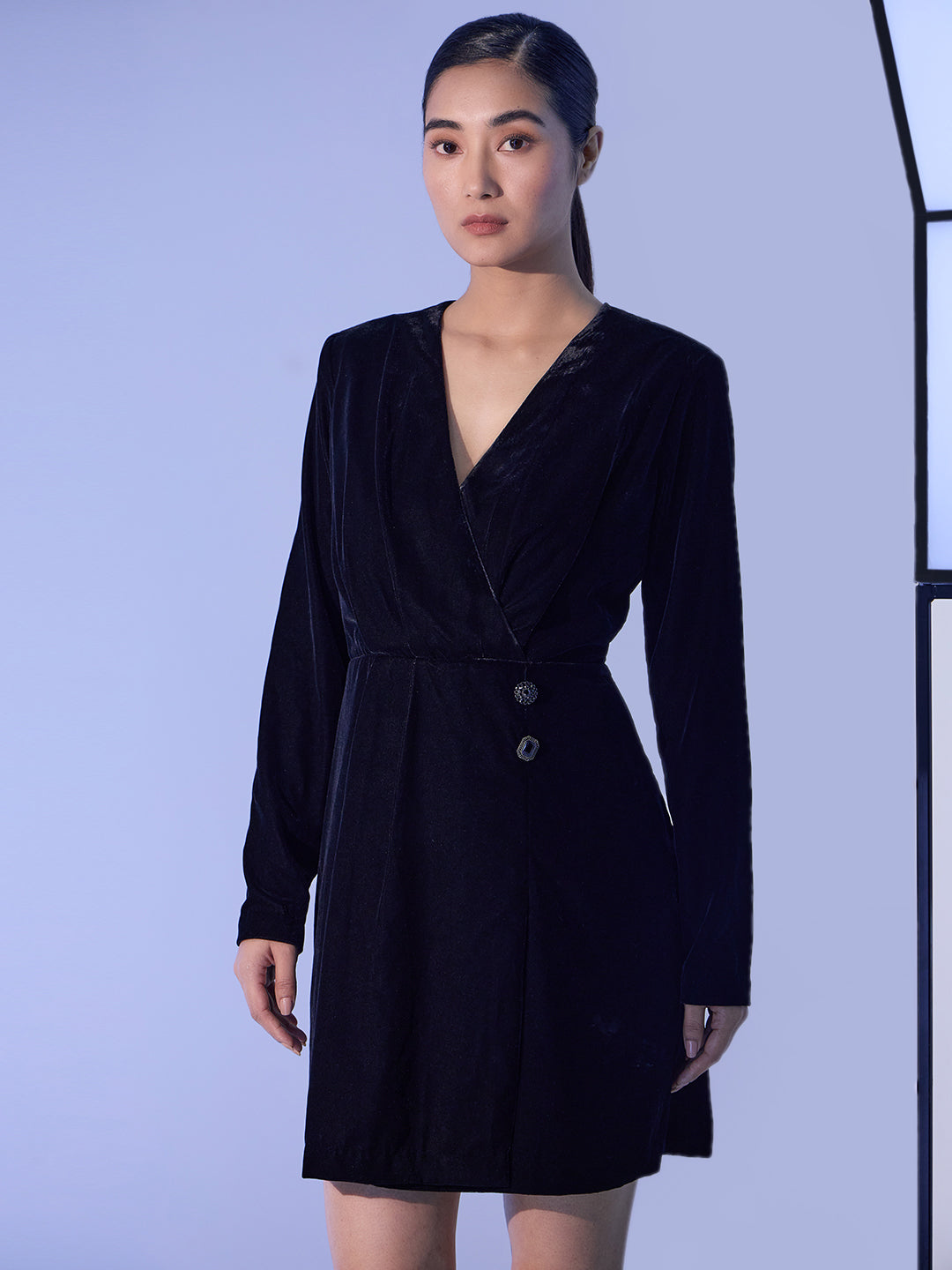 EDIT V-Neck Wrap Mini Dress