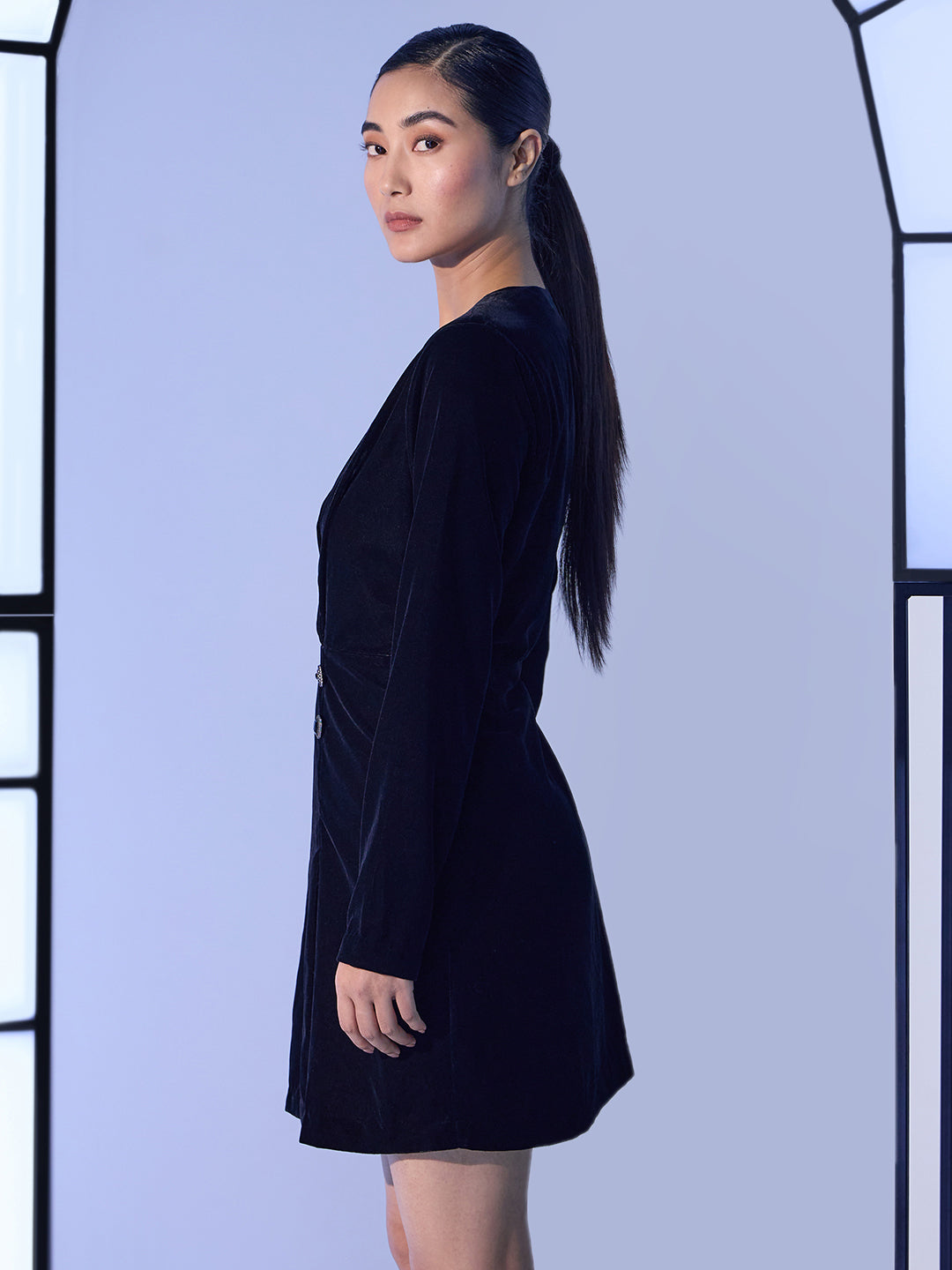 EDIT V-Neck Wrap Mini Dress