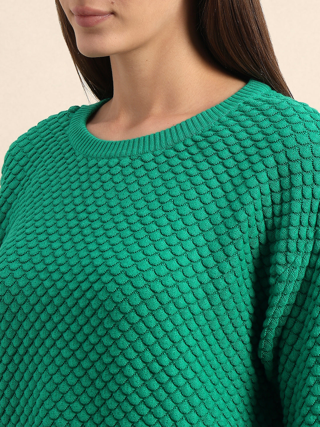 Textured Knitted Pullover