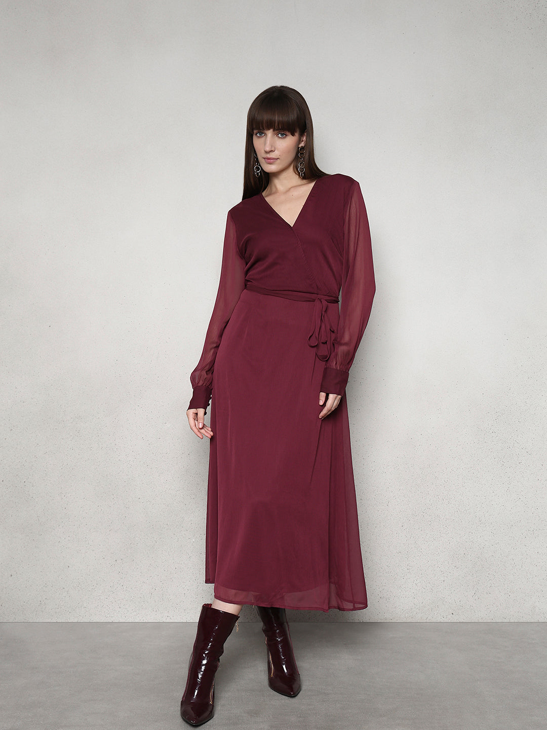 Wrap Midi Dress