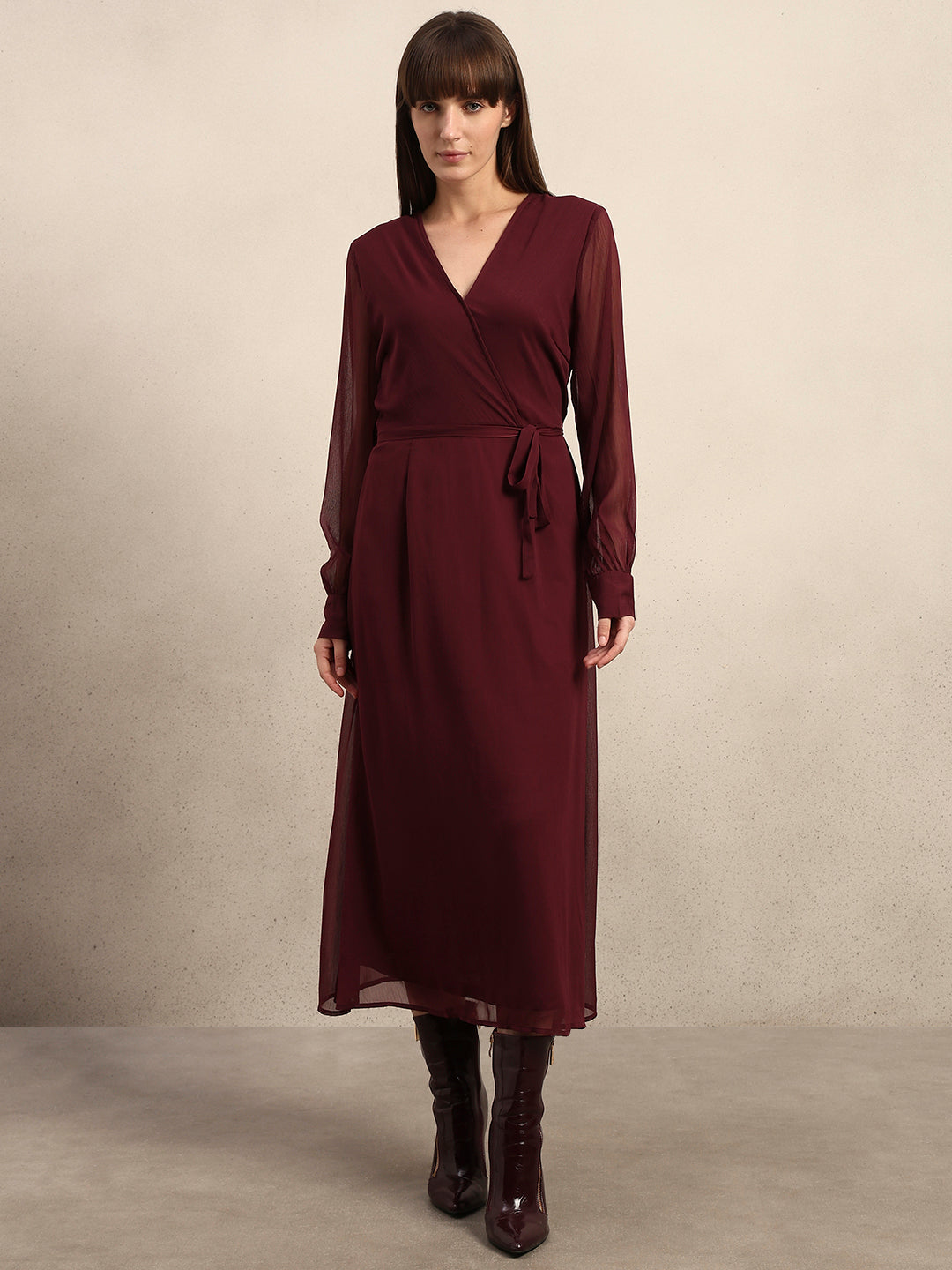Wrap Midi Dress