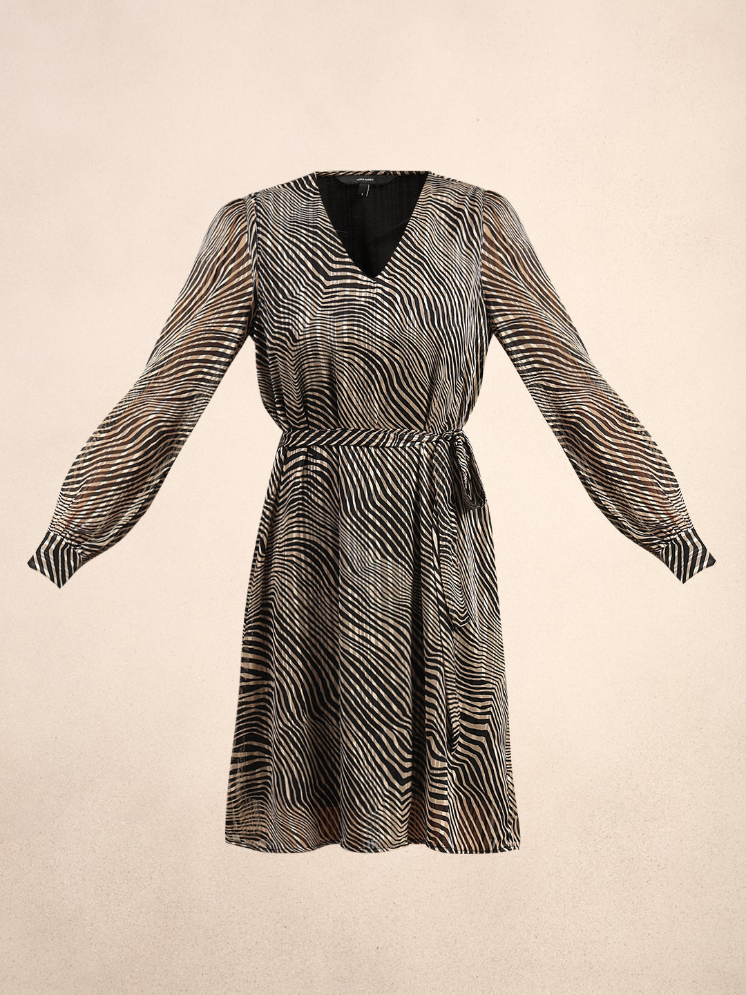 Zebra Print Wrap Dress