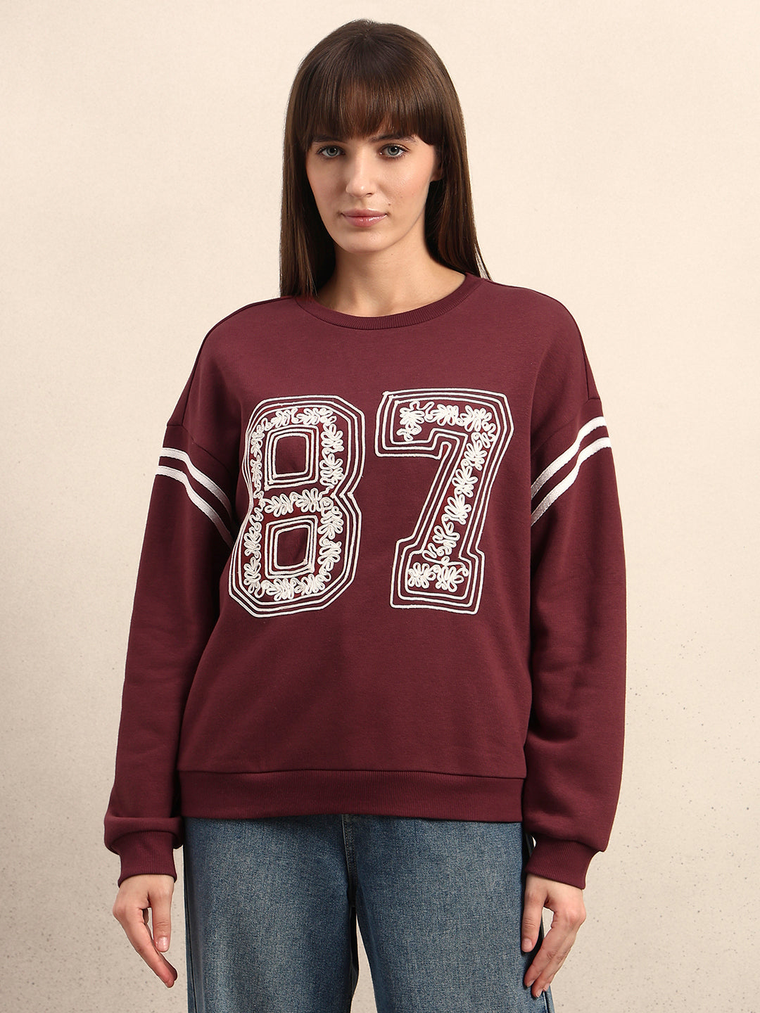 Embroidered Varsity Sweatshirt