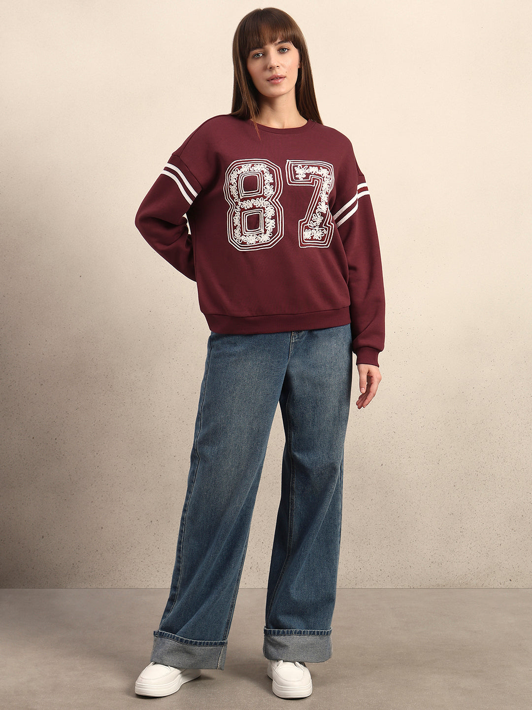 Embroidered Varsity Sweatshirt