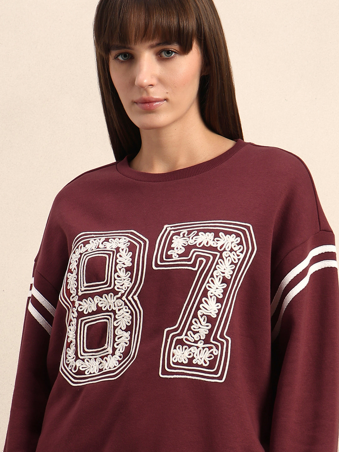 Embroidered Varsity Sweatshirt