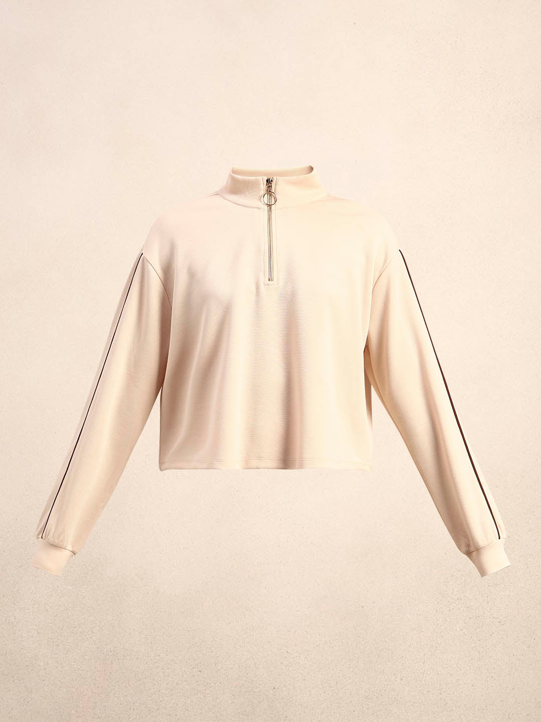 Quarter-Zip Mock Neck Sweatshirt