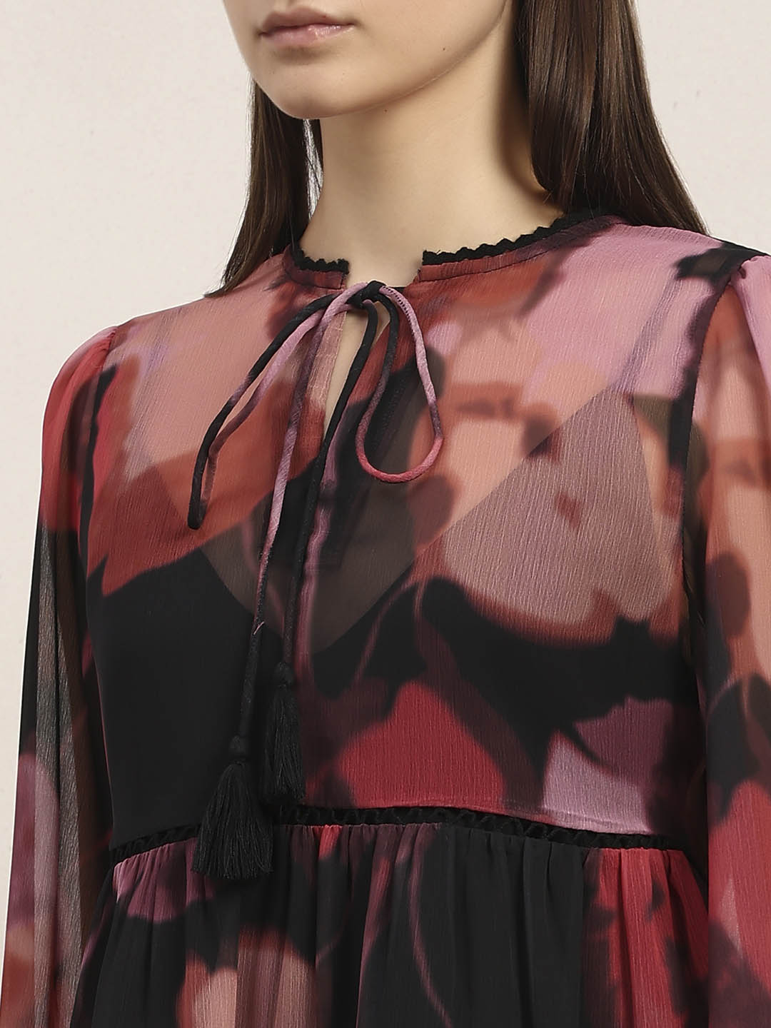 Floral Chiffon Sheer Top